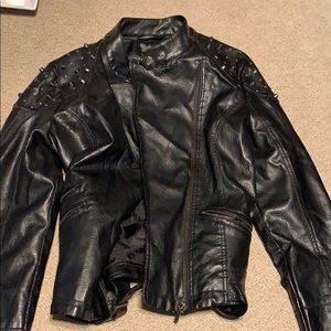 Black leather jacket